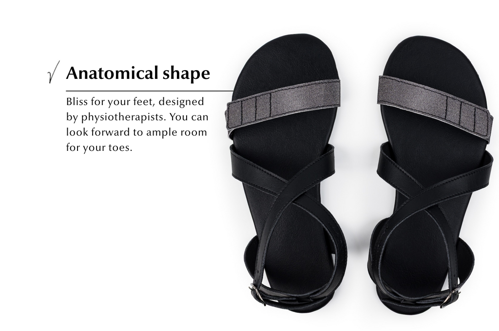 Comfort Sandals Hava Sparkle – Black