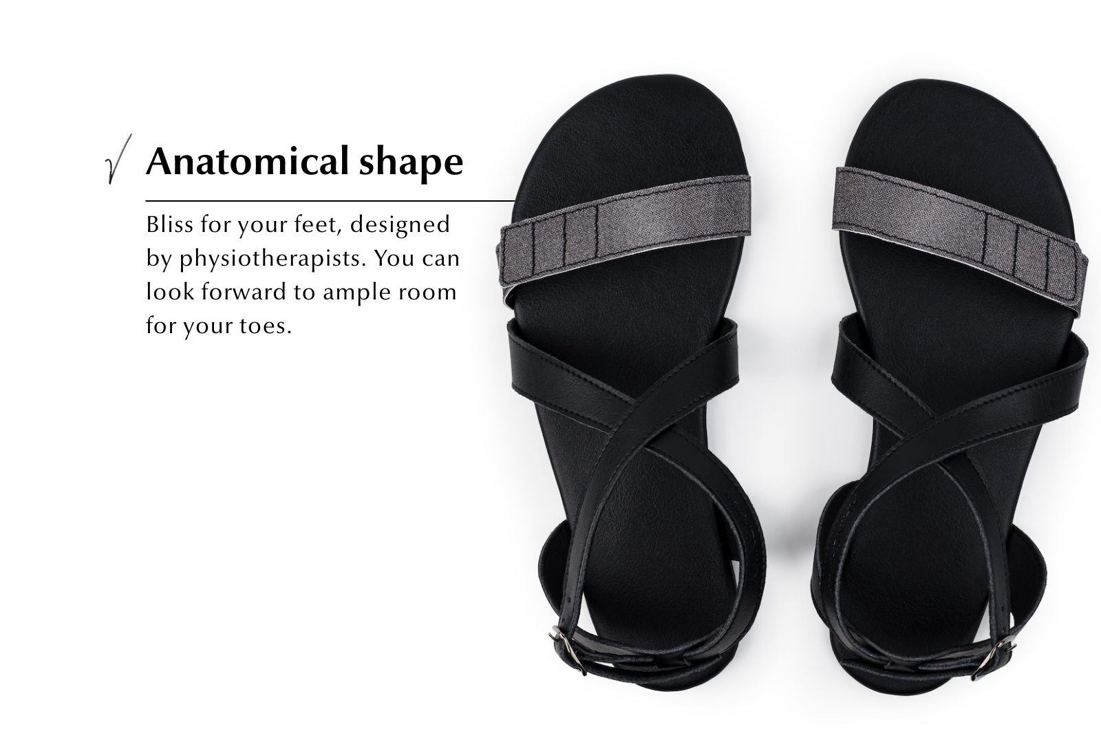 Comfort Sandals Hava Sparkle – Black