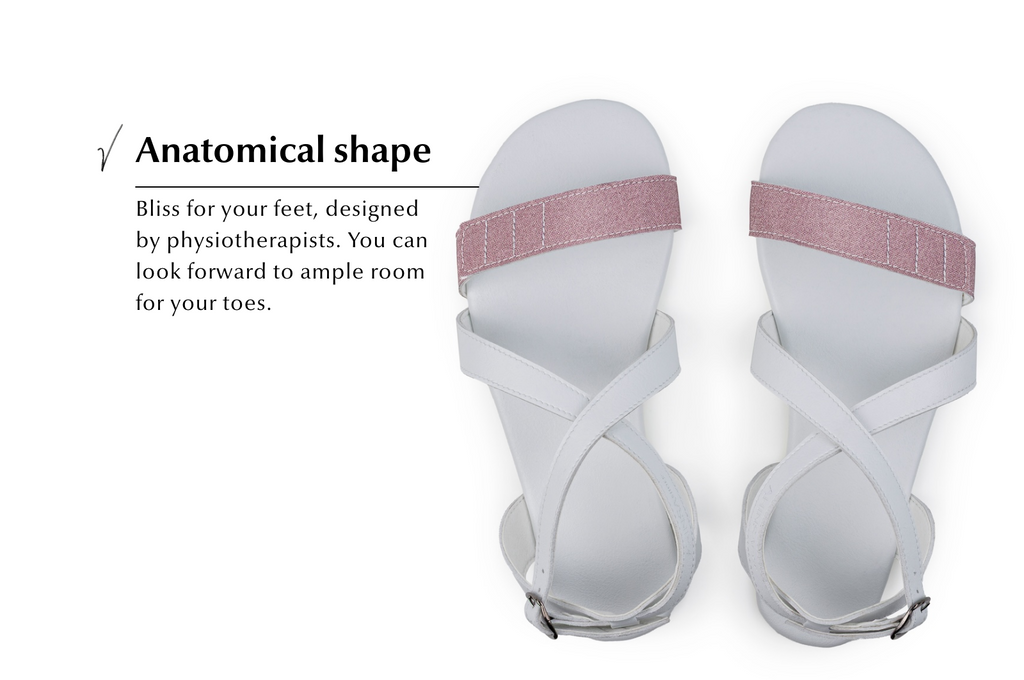 Comfort Sandals Hava Sparkle – White