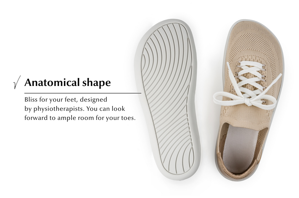 Barefoot Knit Sneakers Softy Beige