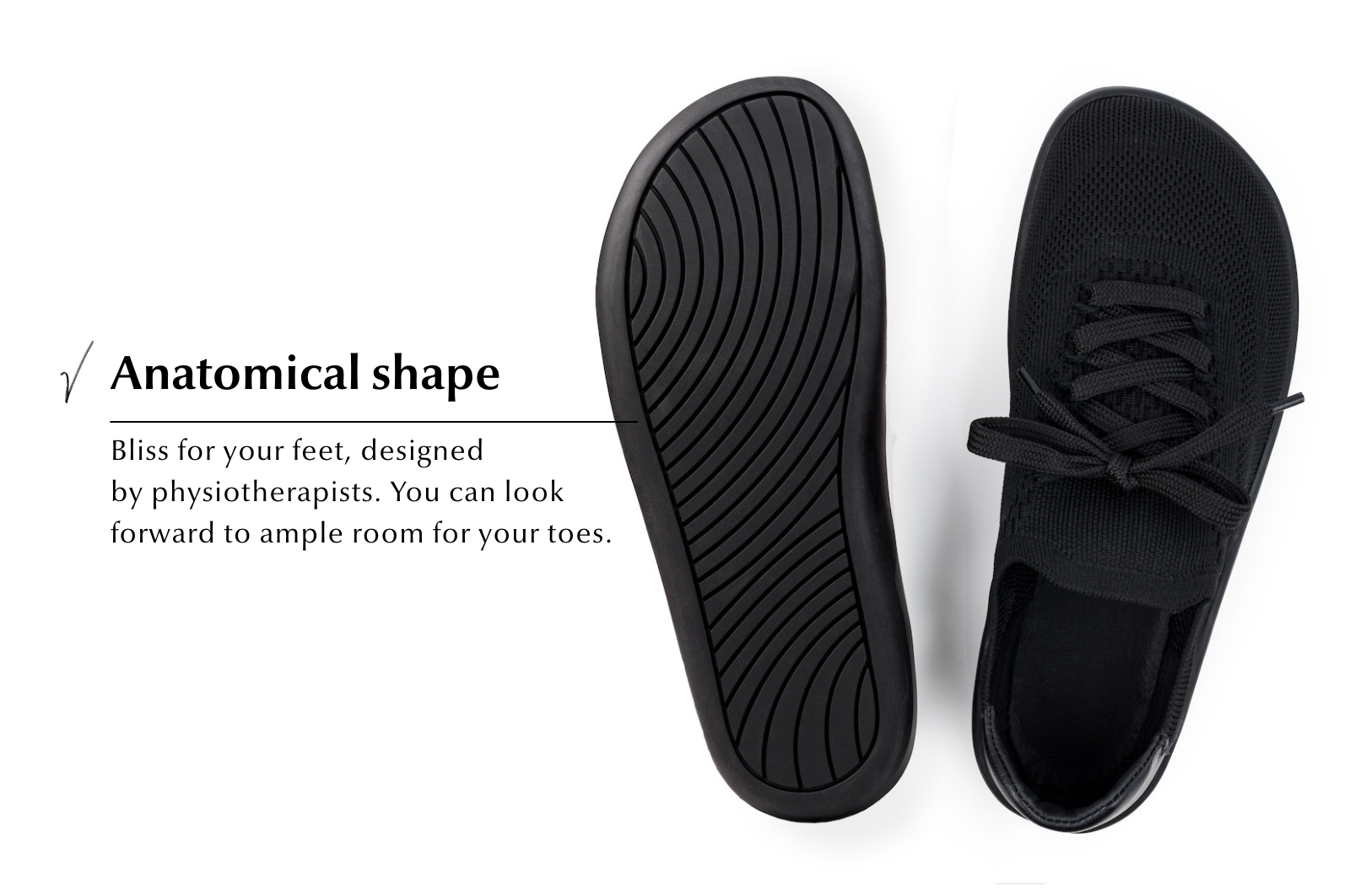 Barefoot Knit Sneakers Softy Black