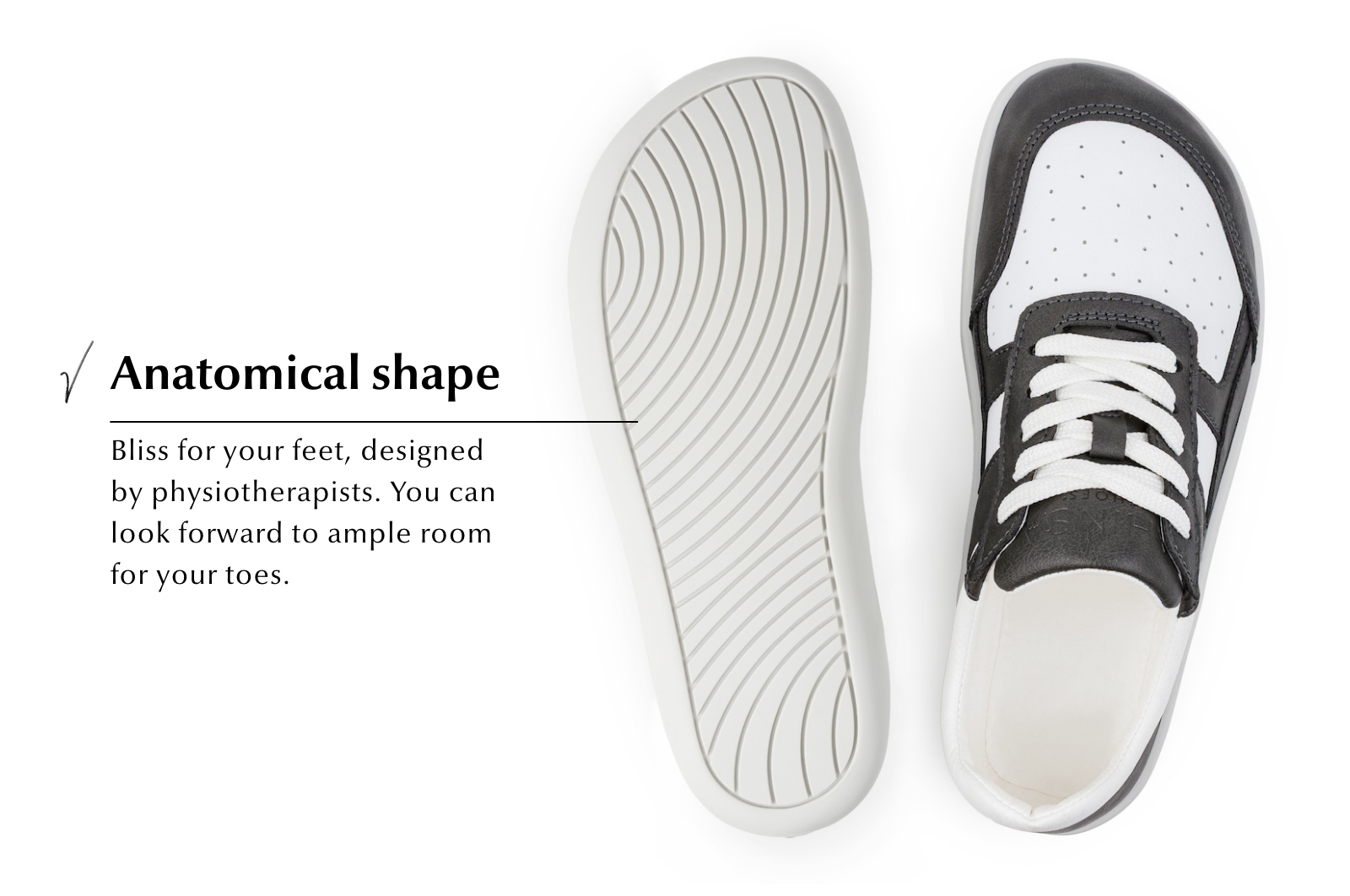 Barefoot Sneakers Yuva Grey & White