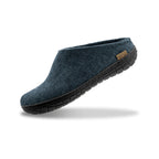 Slip-on with natural rubber sole - black - Denim