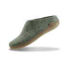 Slip-on with leather sole - Moss