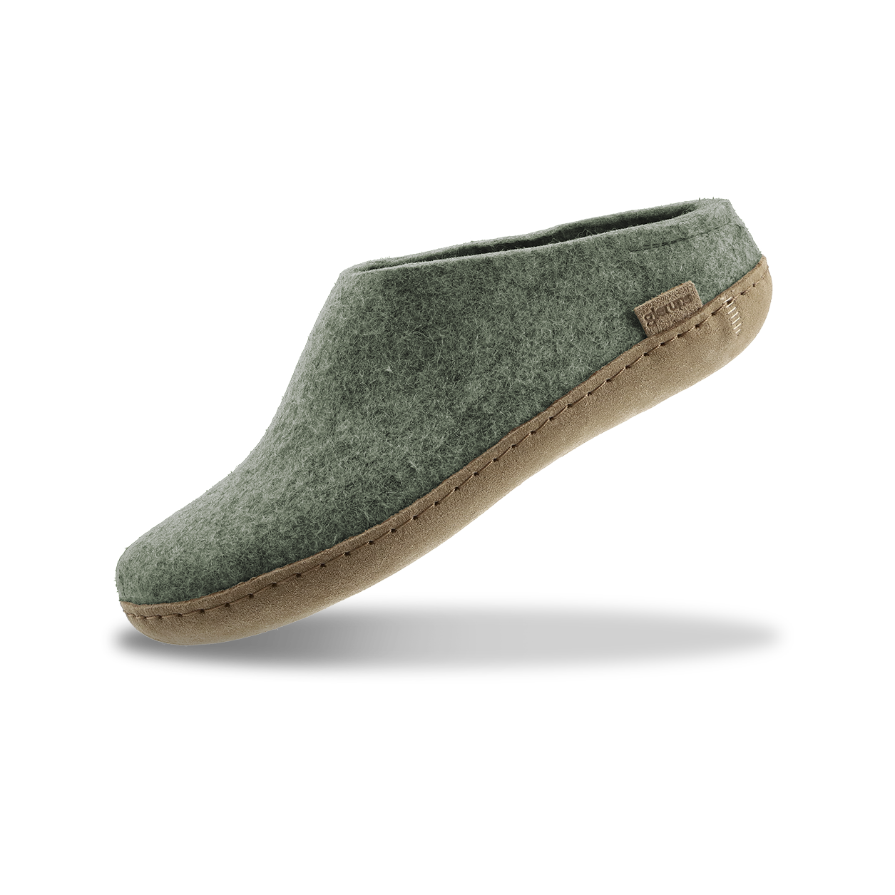 Slip-on with leather sole - Moss