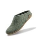 Slip-on with leather sole - Moss