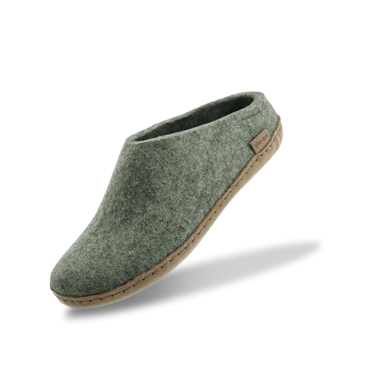 Slip-on with leather sole - Moss