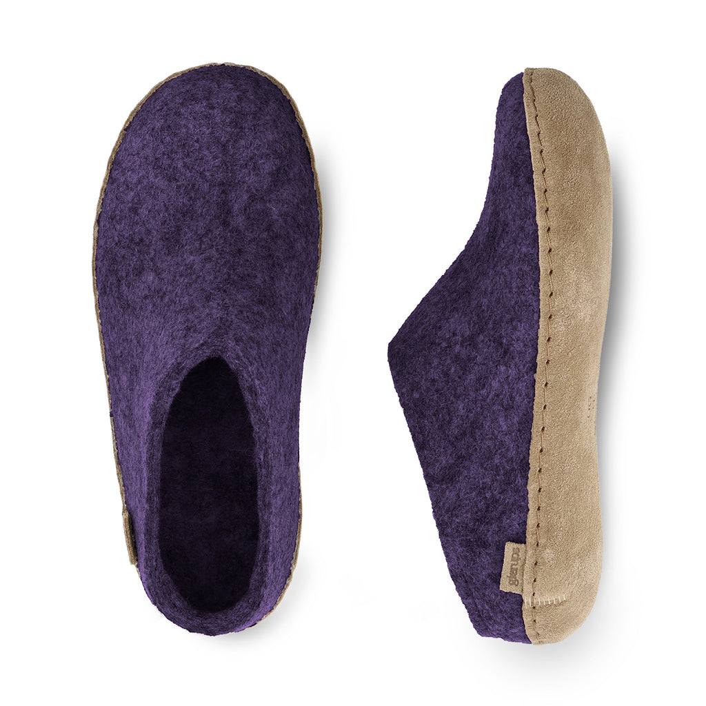 Slip-on with leather sole - Purple