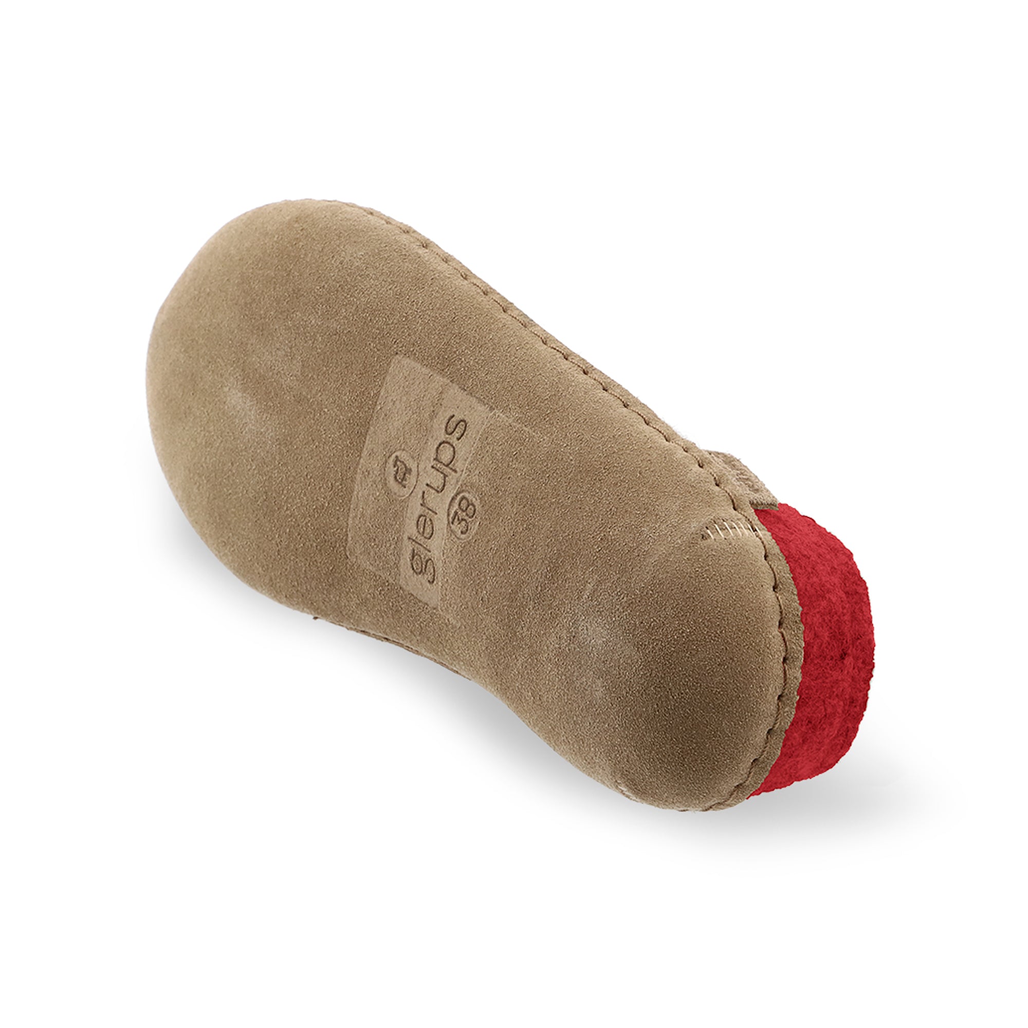 Slip-on with leather sole - Red