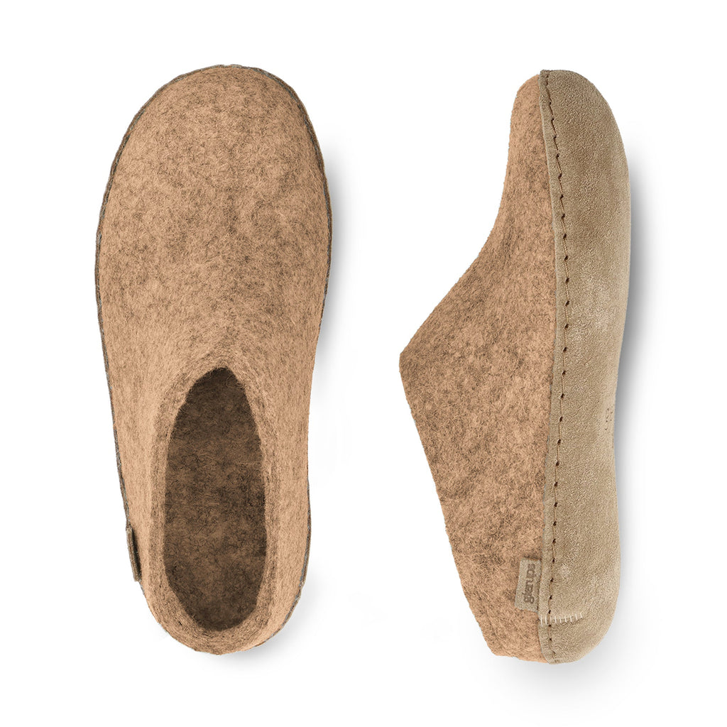 Slip-on with leather sole - Sand