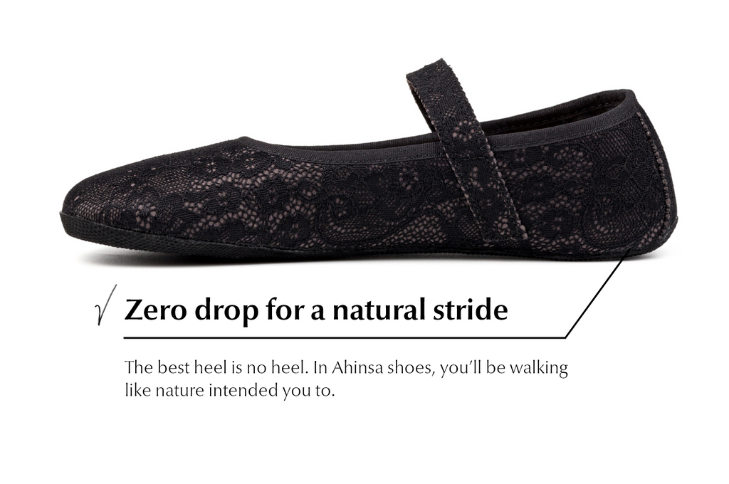 Ananda Barefoot Dress shoes with Black Lace
