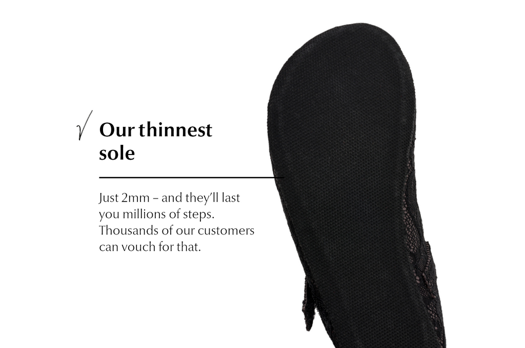 Ananda Barefoot Dress shoes with Black Lace