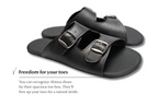 barefoot slip-on sandals black