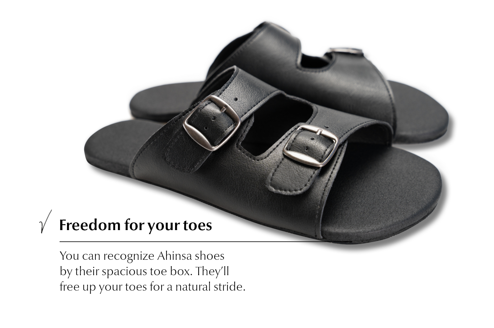 barefoot slip-on sandals black