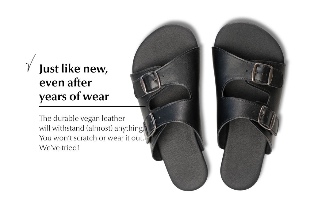 barefoot slip-on sandals black