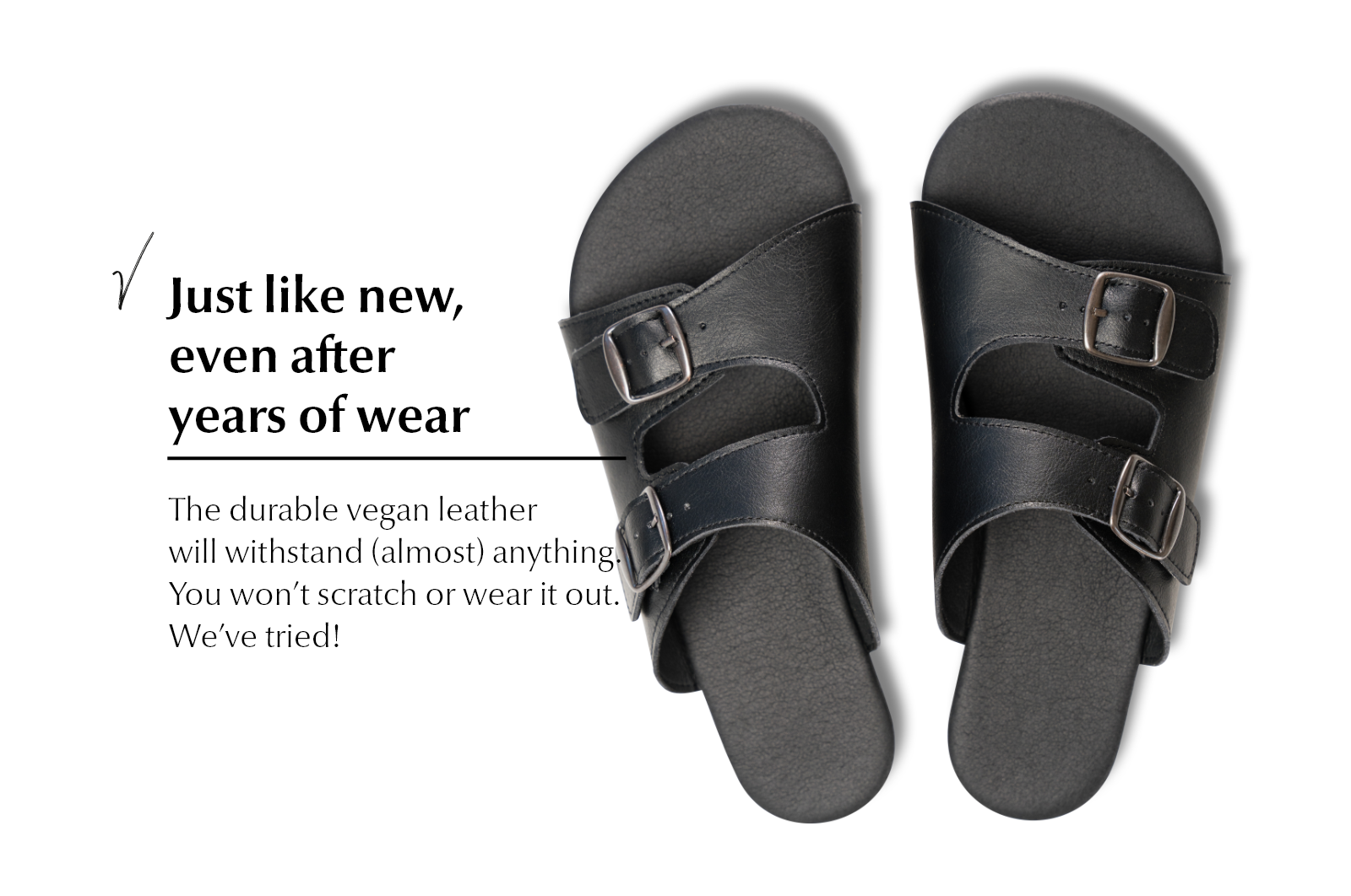 barefoot slip-on sandals black