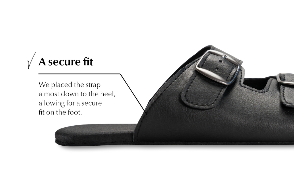 barefoot slip-on sandals black