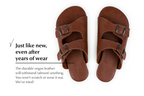 barefoot slip-on sandals brown