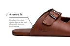 barefoot slip-on sandals brown