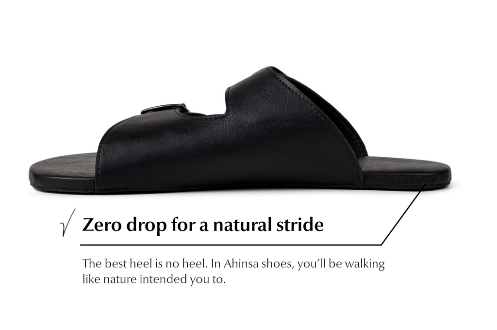 barefoot slip-on sandals black