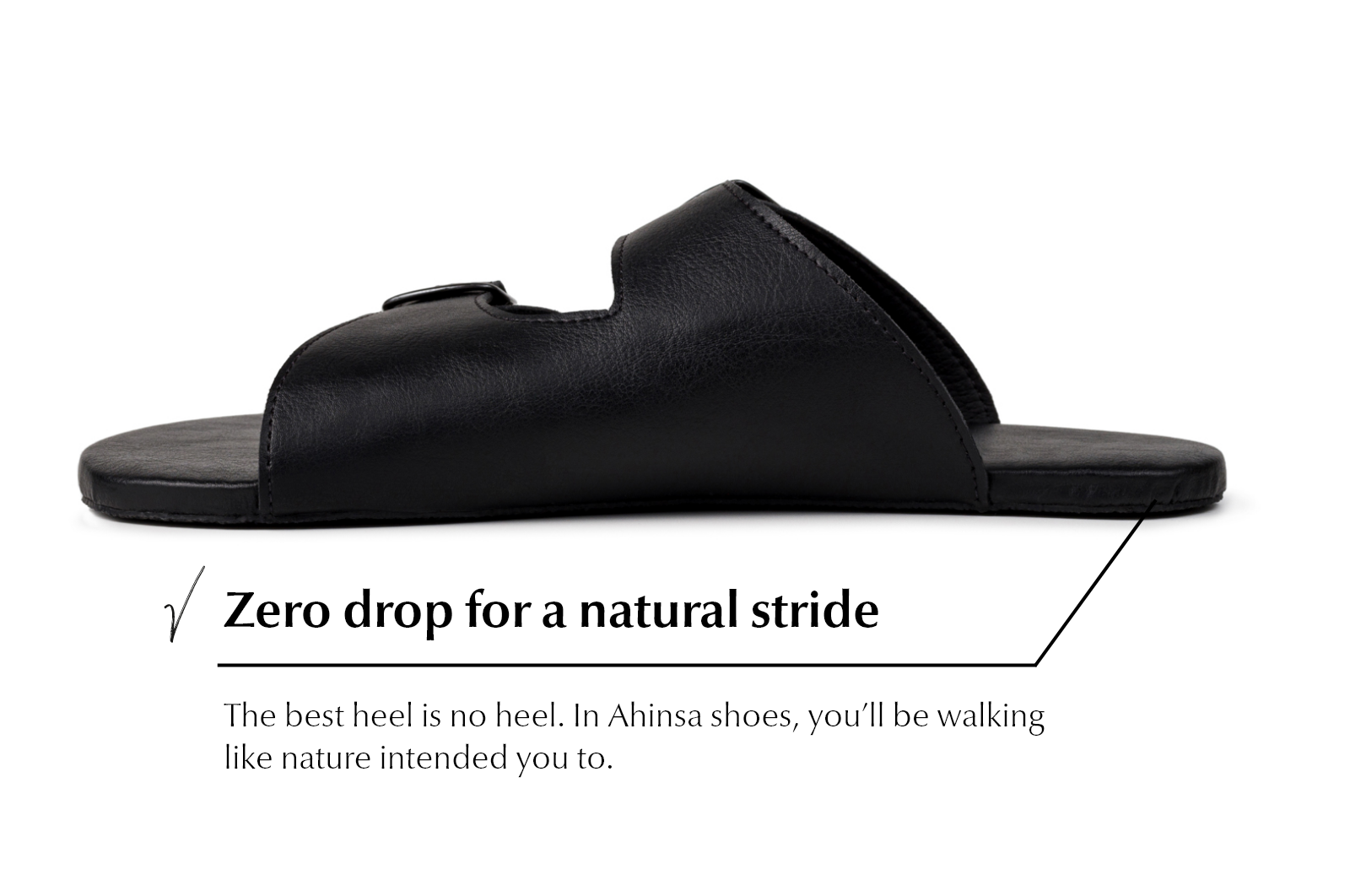 barefoot slip-on sandals black