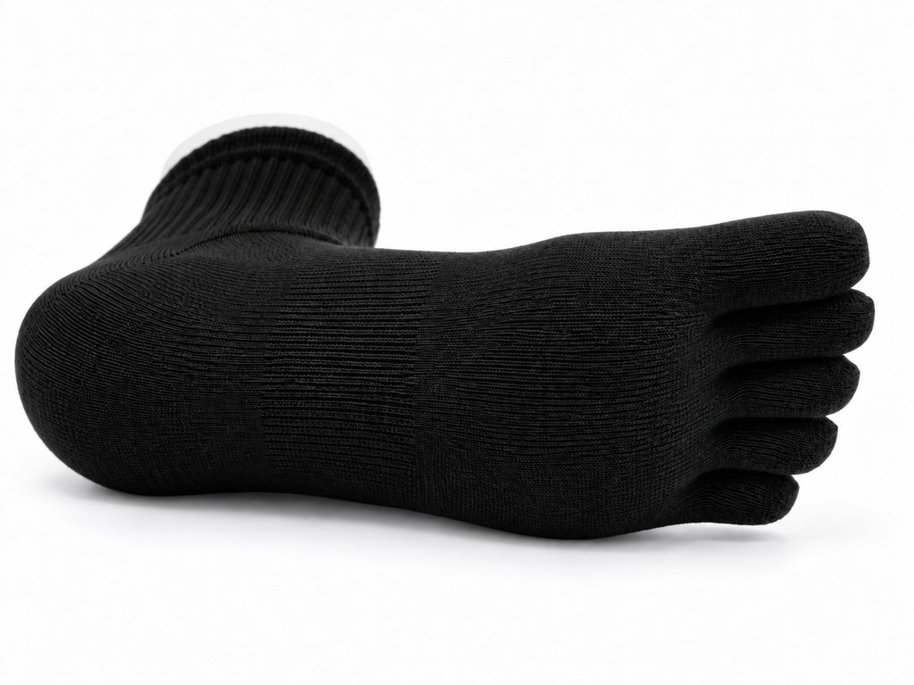Correct Toes® Mini Crew Merino Wool Socks - Black
