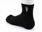 Correct Toes® Mini Crew Merino Wool Socks - Black