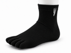 Correct Toes® Mini Crew Merino Wool Socks - Black