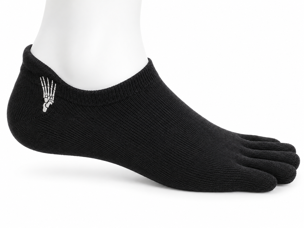 Correct Toes® No Show Merino Wool Socks - Black