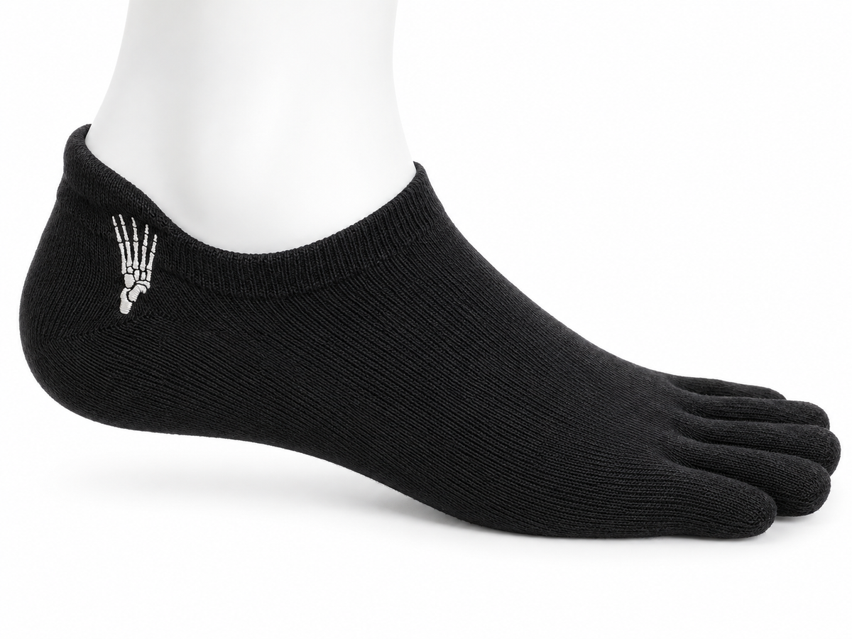 Correct Toes® No Show Merino Wool Socks - Black