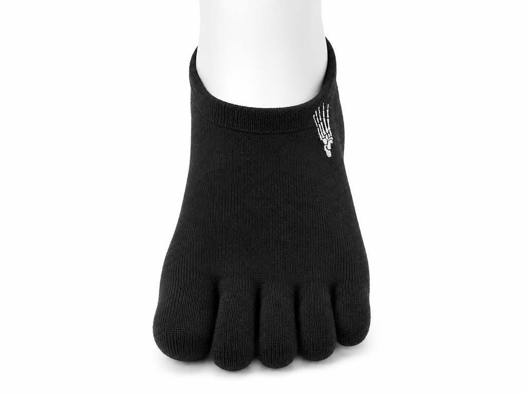 Correct Toes® No Show Merino Wool Socks - Black