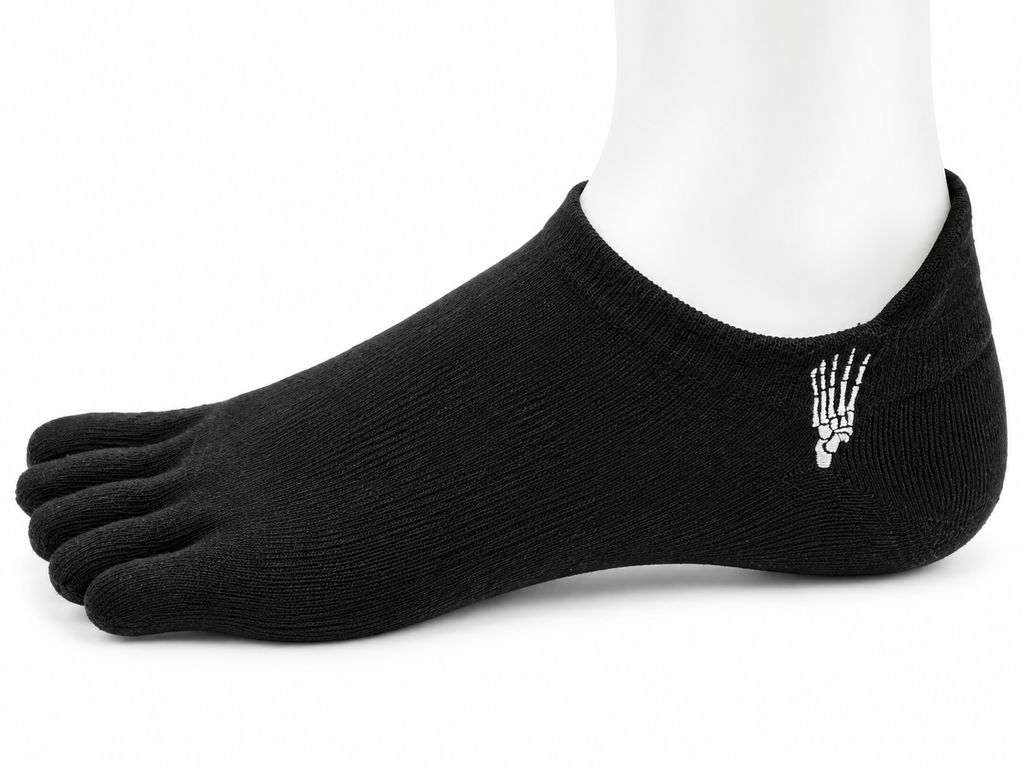 Correct Toes® No Show Merino Wool Socks - Black