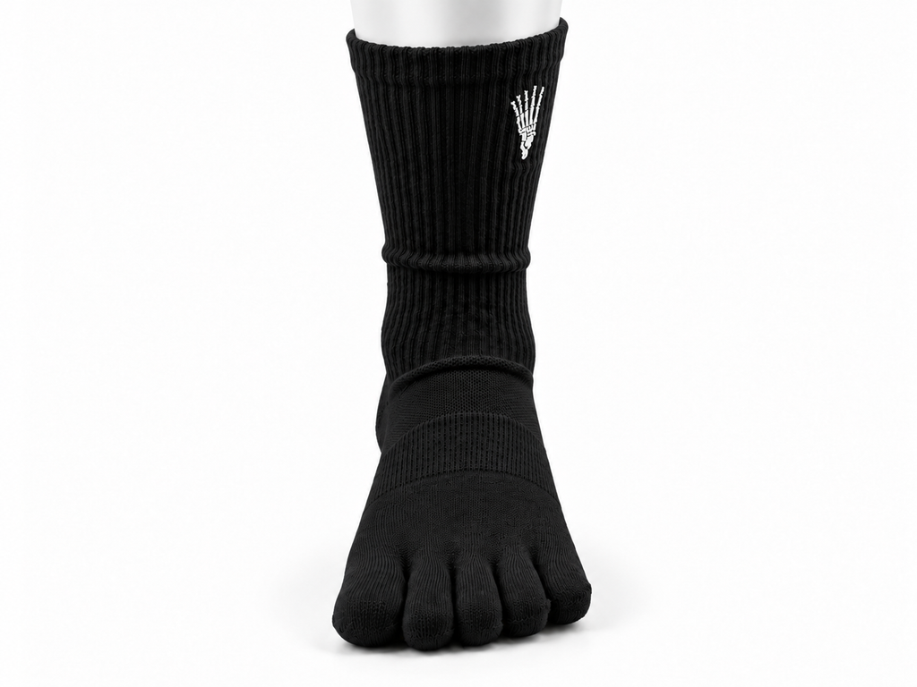 Correct Toes® Crew Merino Wool Socks - Black