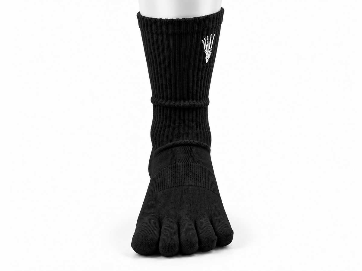 Correct Toes® Crew Merino Wool Socks - Black
