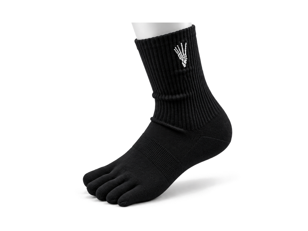 Correct Toes® Crew Merino Wool Socks - Black