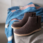 Boot with leather sole - Chestnut