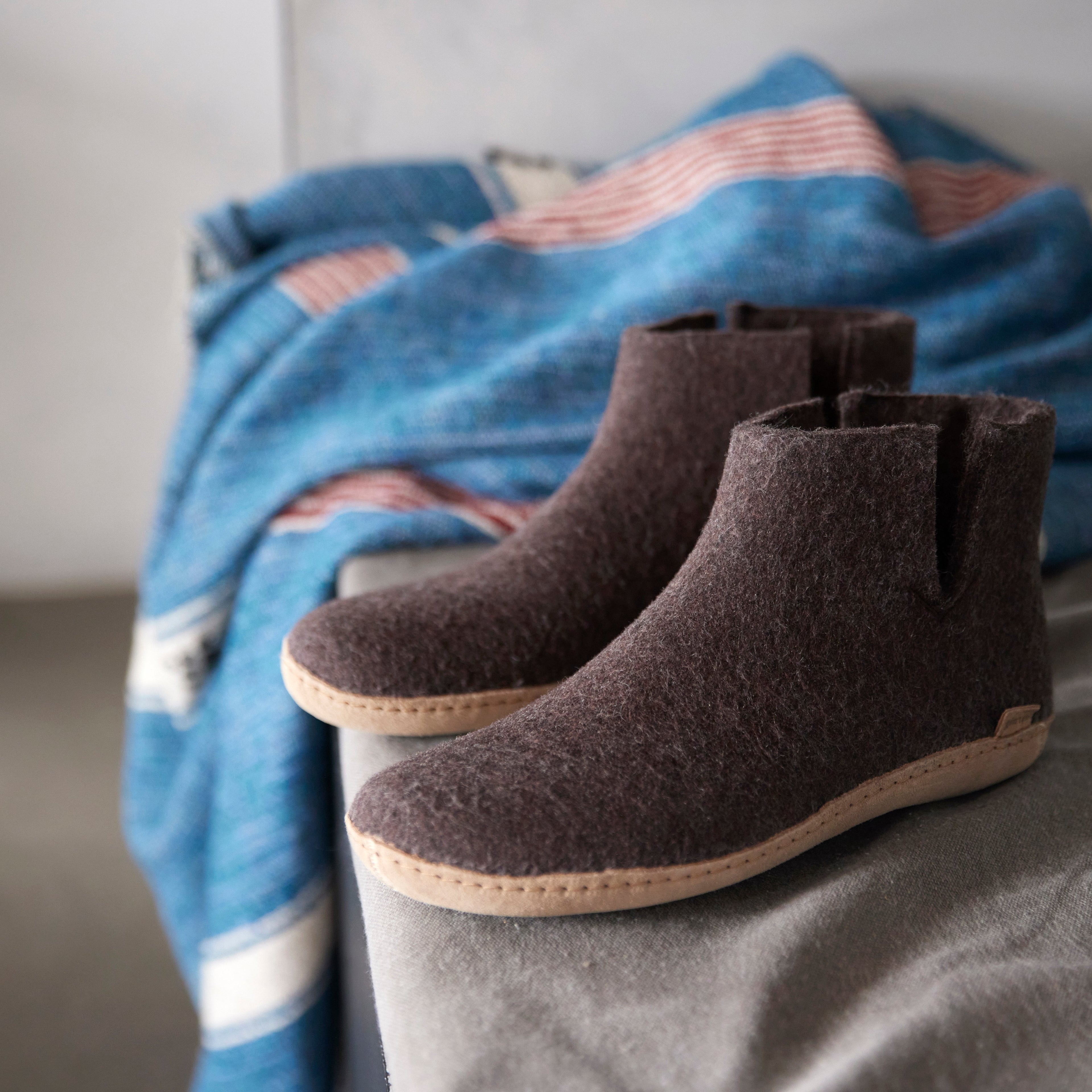 Boot with leather sole - Chestnut