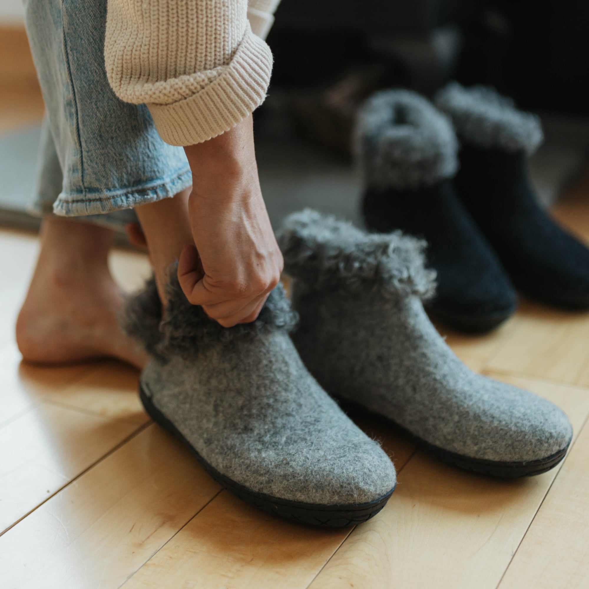 Boot with wool shaft - Limited edition - Grey