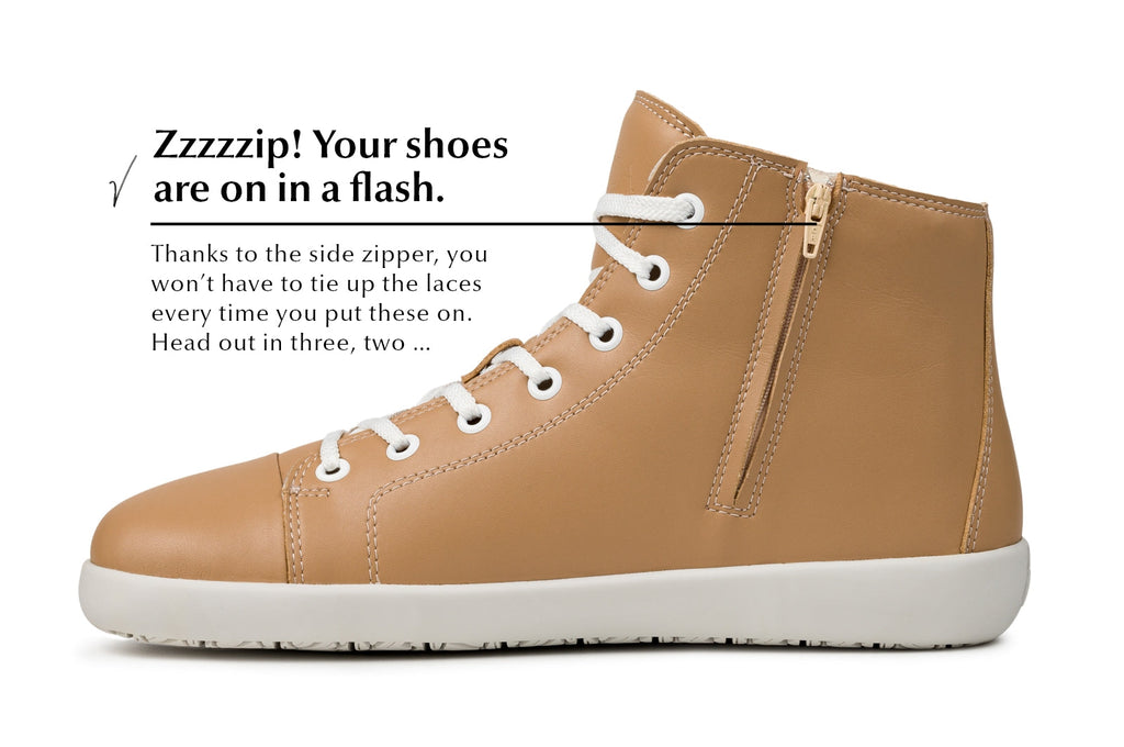 winter barefoot sneakers Tara Winter 2.0 beige
