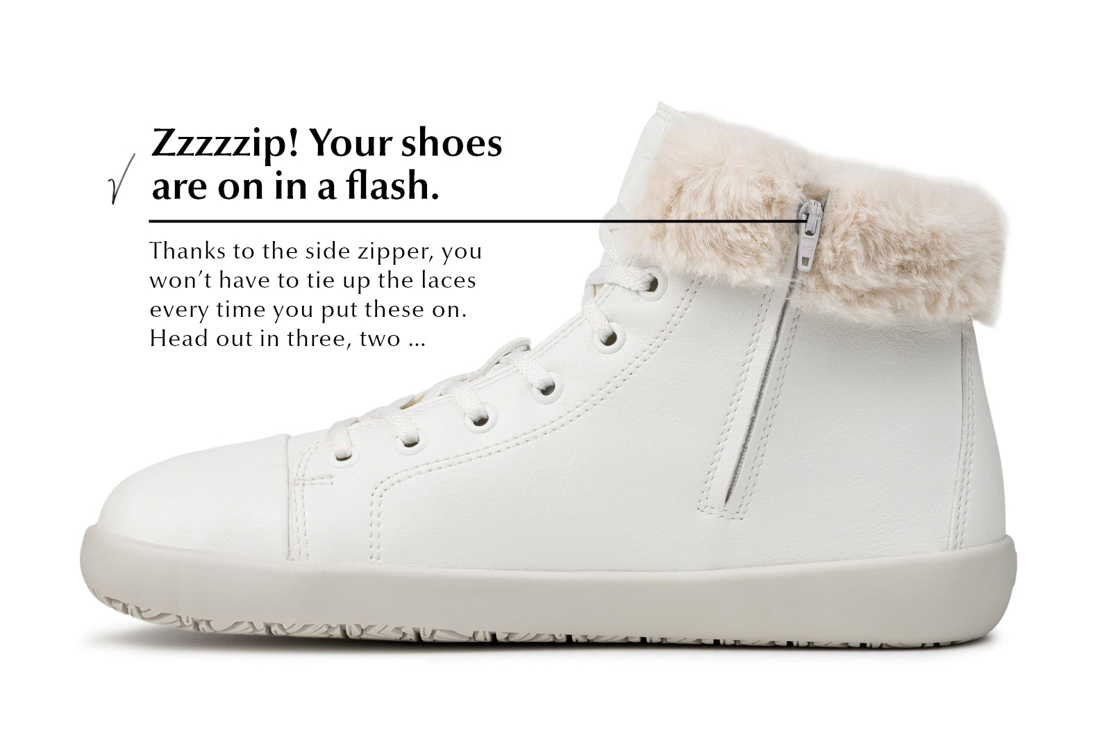 winter barefoot sneakers Tara Winter 2.0 white
