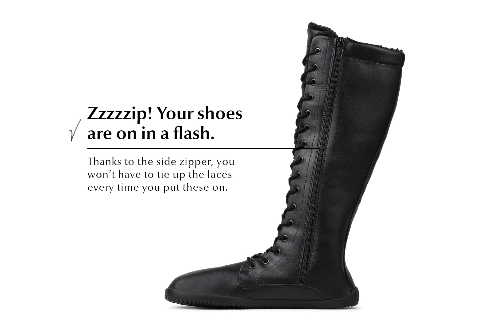barefoot boots Jaya Winter Tall black