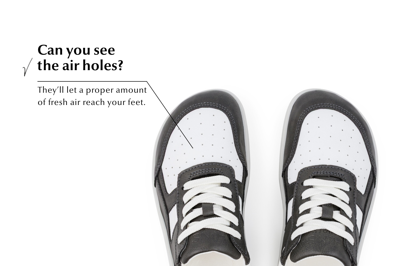 Barefoot Sneakers Yuva Grey & White