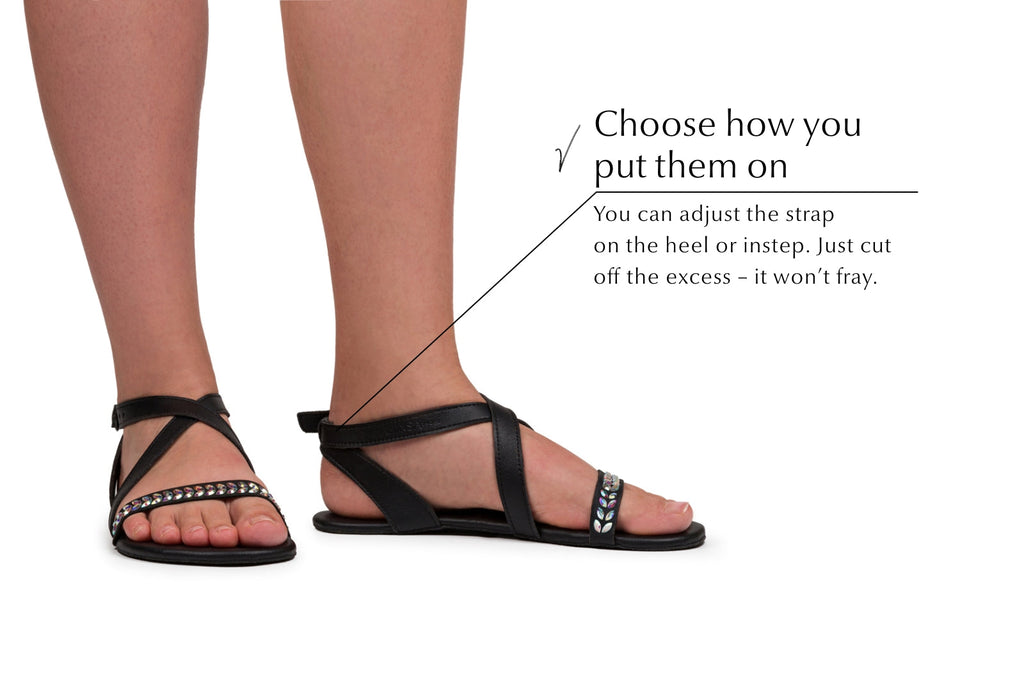 barefoot sandals Hava Preciosa black