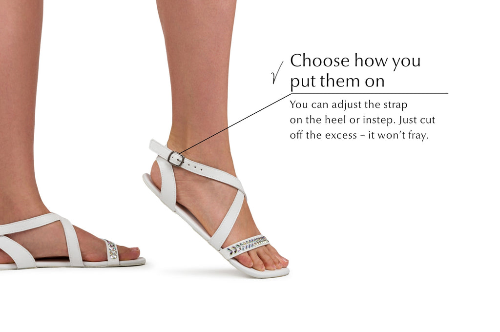 barefoot sandals Hava Preciosa white