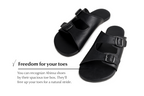 Comfort slip-on sandals black