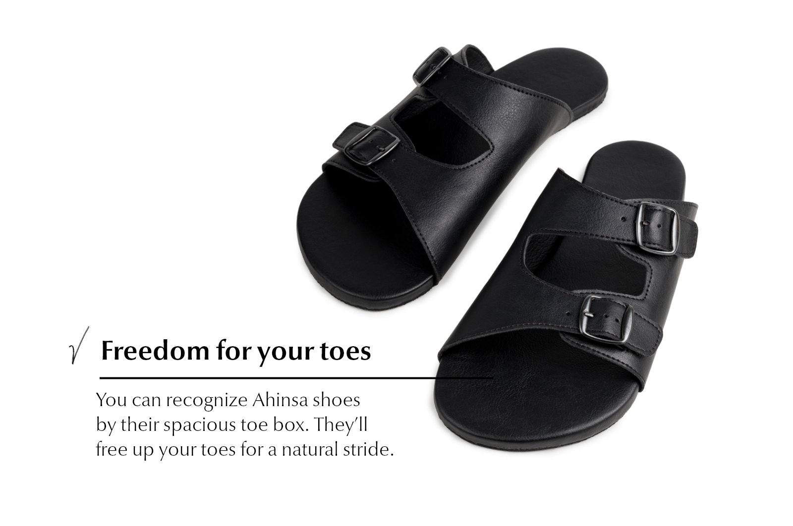 Comfort slip-on sandals black