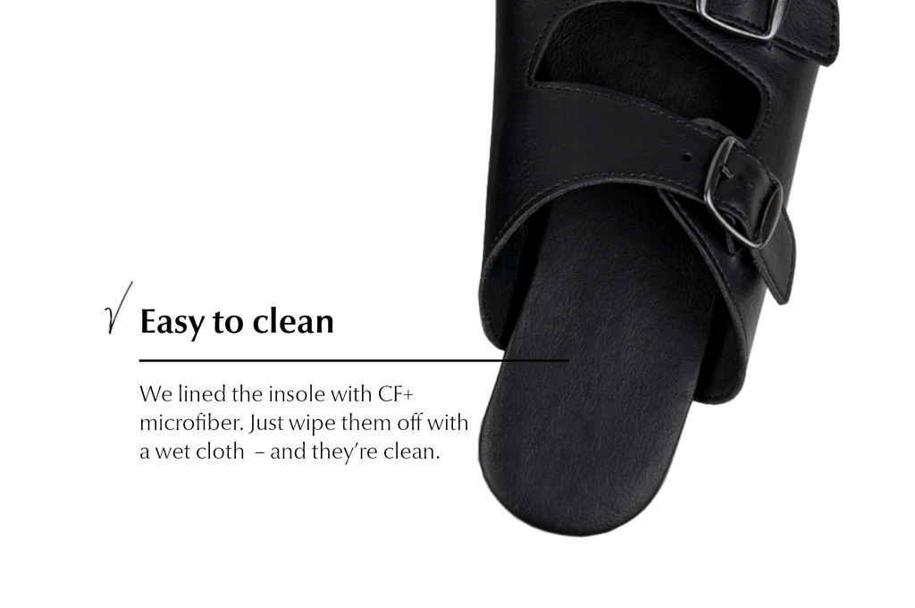 Comfort slip-on sandals black