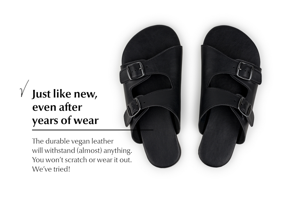 Comfort slip-on sandals black