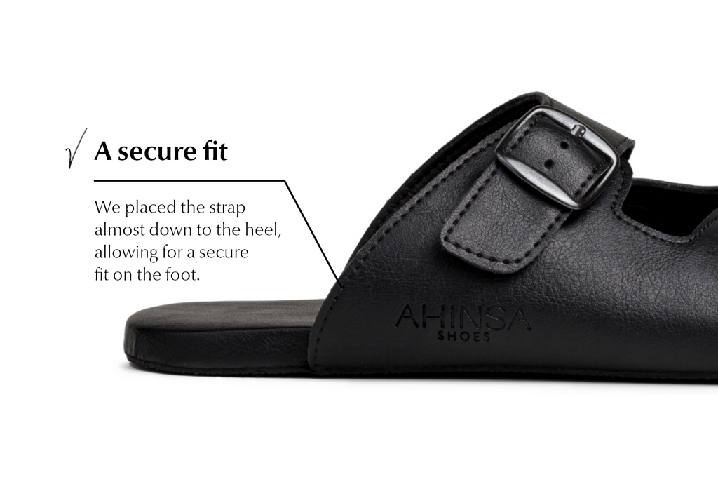 Comfort slip-on sandals black