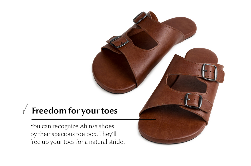 Comfort slip-on sandals brown